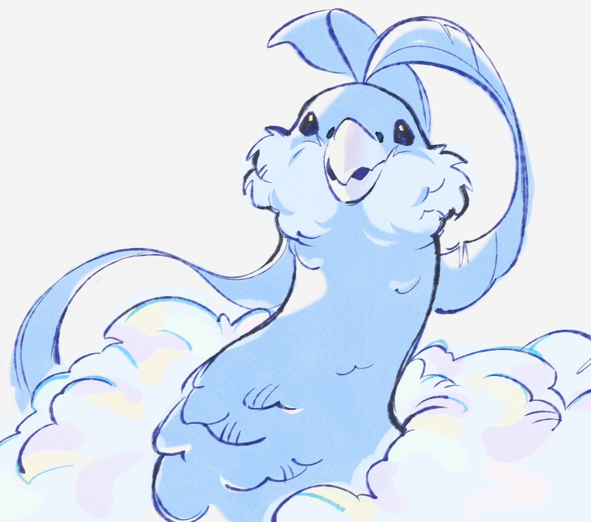 i look at altaria / swablu and all i see are those pet birds with the really fuzzy cheeks