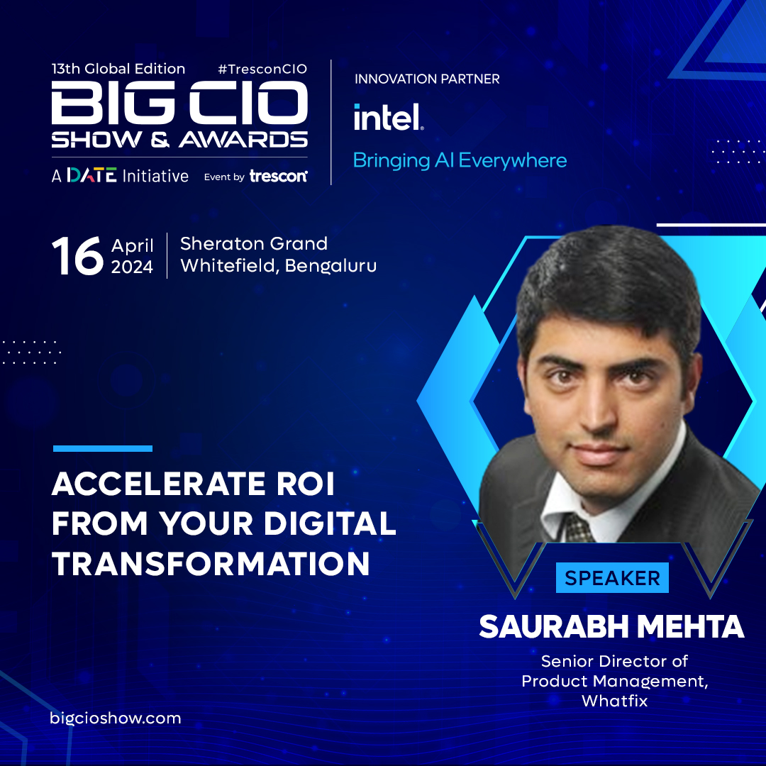 SPEAKER SPOTLIGHT!

Introducing Saurabh, a Product leader with a track record of building and scaling successful products. 

Stay tuned for live updates! 

#TresconCIO #BigCIOShow