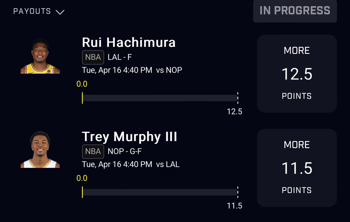 PrecisionPlayzD's tweet photo. 🏀NBA FreePlays 4/15/24🏀

• Rui Hachimura o12.5 PTs
• Trey Murphy o11.5 PTs

Rui has hit line in last 8/10! Rui at -158, will be at 13.5 or 14 by tip.
Trey Finished with 11 last game and I expect him to be more aggressive

❤️&amp;♻️

#GamblingX #NBAX #PlayerProps #PrizePicks #DFS https://t.co/KoJ2VEQKIf