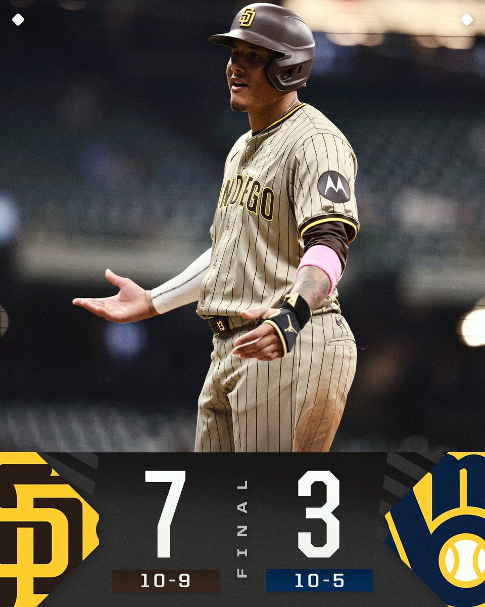 The @Padres ride a 6-run 5th inning to a series-opening win! #Jackie42