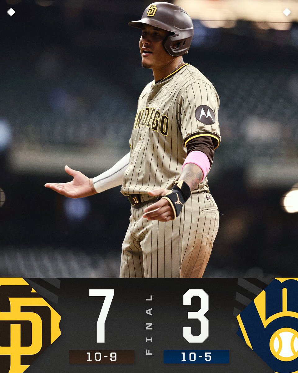 MLB's tweet photo. The @Padres ride a 6-run 5th inning to a series-opening win! #Jackie42 https://t.co/QGxJu1xgAO