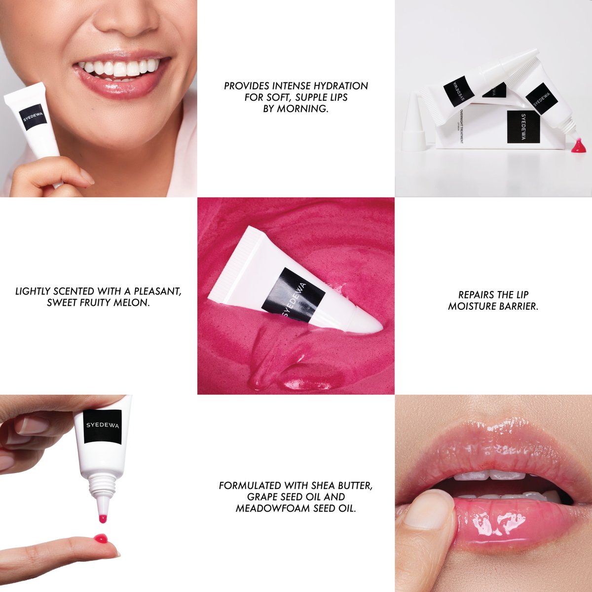 syedewacosmetic's tweet photo. Elevate your nighttime routine with our luxurious Overnight Treatment Lip Mask.  

Have you tried it yet? We'd love to hear your feedback   

Don't miss out on our special promo – grab yours for only RM19.90 now! ✨  

 #SyedewaCosmetics #OvernightLipMask #LipCareEssentials https://t.co/gqlKSInmRK