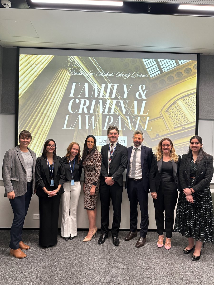 Thank-you @DeakinLaw’s Deakin Law Students’ Society (DLSS) for inviting @nicholes_law Partner Nadine Udorovic to share her passion for family law as part of the DLSS Family and Criminal Law Panel event on 10 April. Thank-you also to the other speakers #familylaw #auslaw