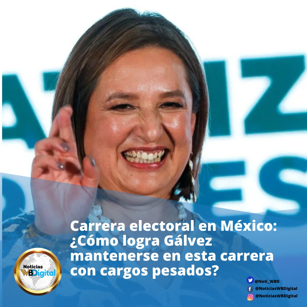 Noti_WBD's tweet photo. 🇲🇽Elecciones en México: Tras el primer debate, los expertos le dan el liderazgo a Claudia Sheinbaum, seguidora del actual Gobierno. Al mismo tiempo, se preguntan de cómo su competidora más cercana Xóchitl Gálvez continúa la campaña electoral con tal bagaje de reclamos pendientes https://t.co/gVbjpv5e8O