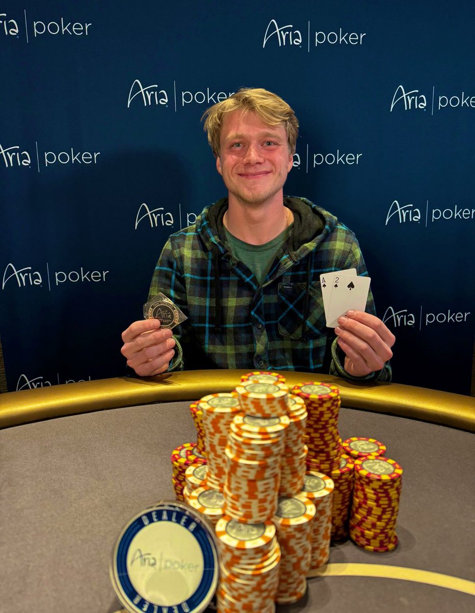 Jaren Beckley (@JarenBeckley) of Fairbanks, AK came out on top of a four-way chop earning first place money of $2,208 in our $240 NLH on Friday, April 12th! The 57 entry field had generated a prize pool of over $11,000! Congrats Jaren!