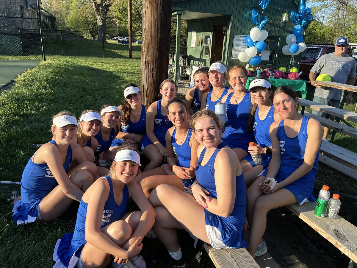 Enjoying some tennis finally in 80 degree whether. Way to go with a 5-0 win against Heritage Christian!!!