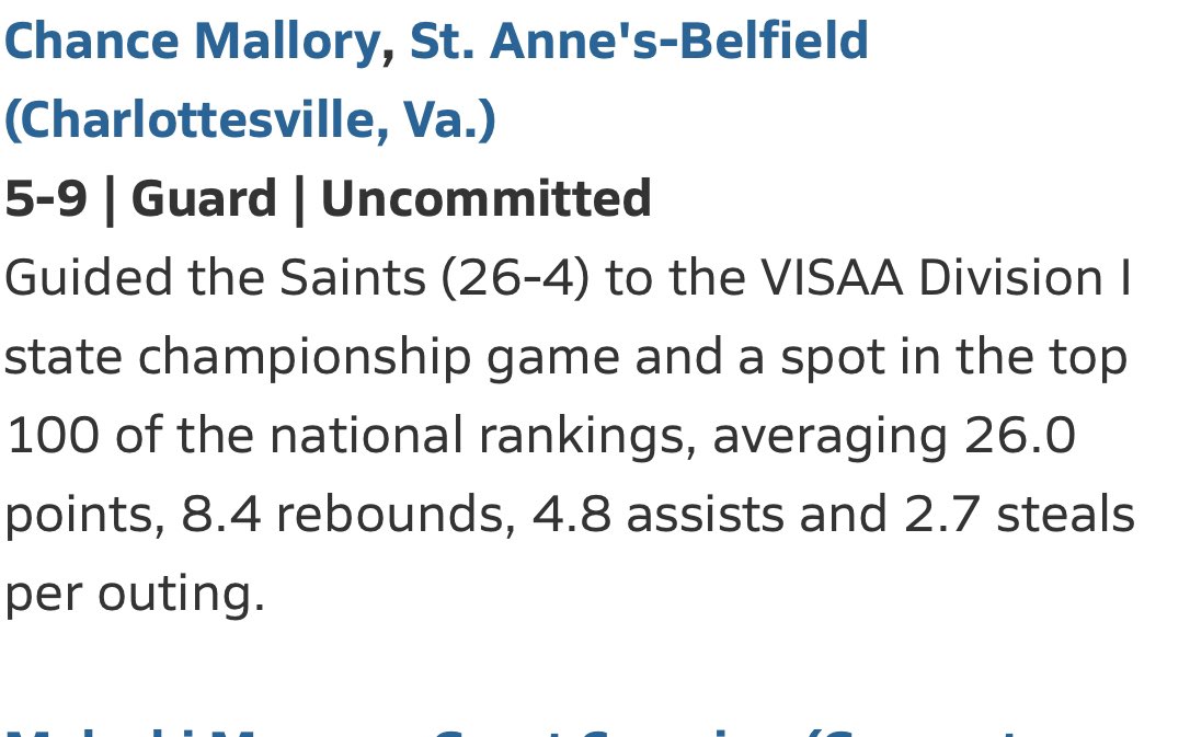 PG @_ChanceMallory has been named to the @MaxPreps Honorable Mention All American Team!