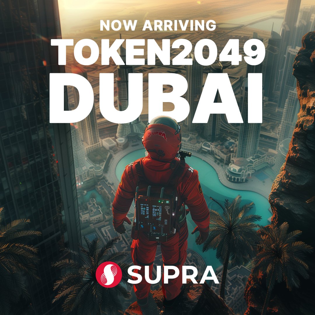 We’re about to touch down in Dubai.🇦🇪

Here are all the events Supra will be at during <a href="/token2049/">TOKEN2049</a>.

Feel free to consider this your all-in-one guide, and bookmark it for later.

But for now, let’s get into it.👇
