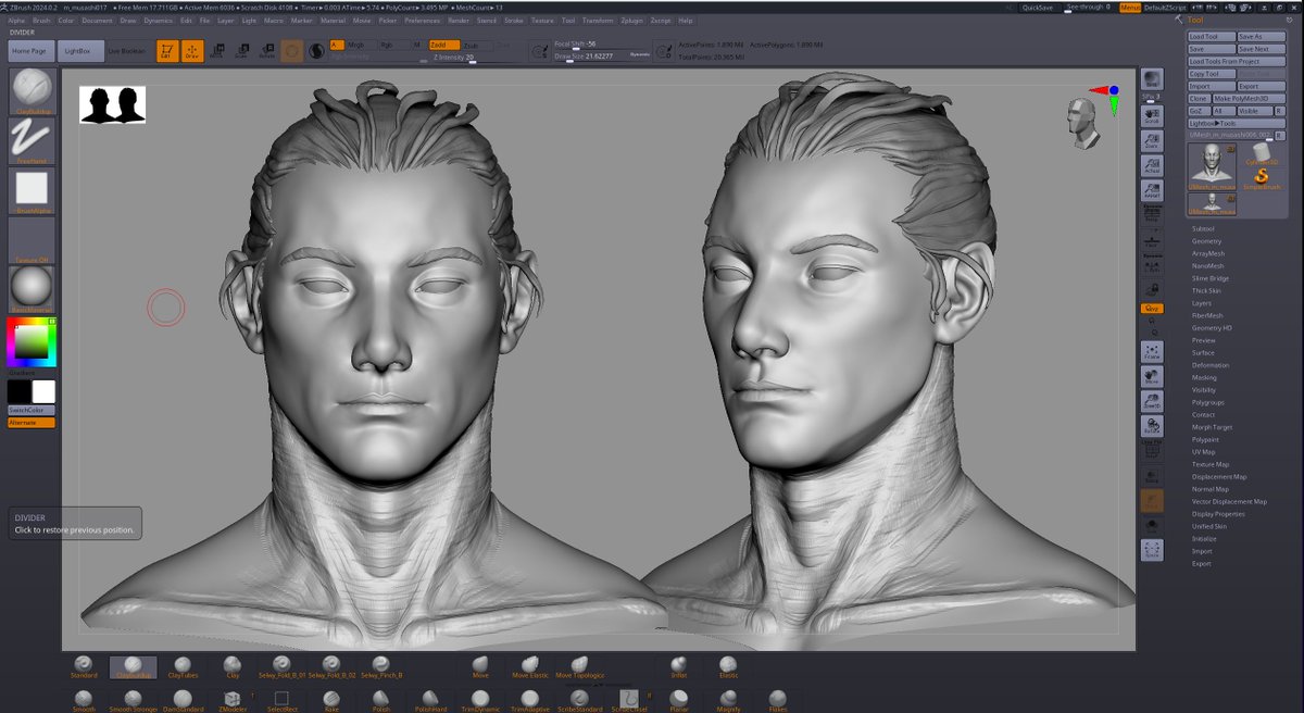 nchsoliveira's tweet photo. still need some fix on neck, after maybe start sketching the clothes already, so can have a vision of the full model, if im doing things right, like in the original art
Musahi Vagabond 3DArt Zbrush https://t.co/b8B8yZH6P6