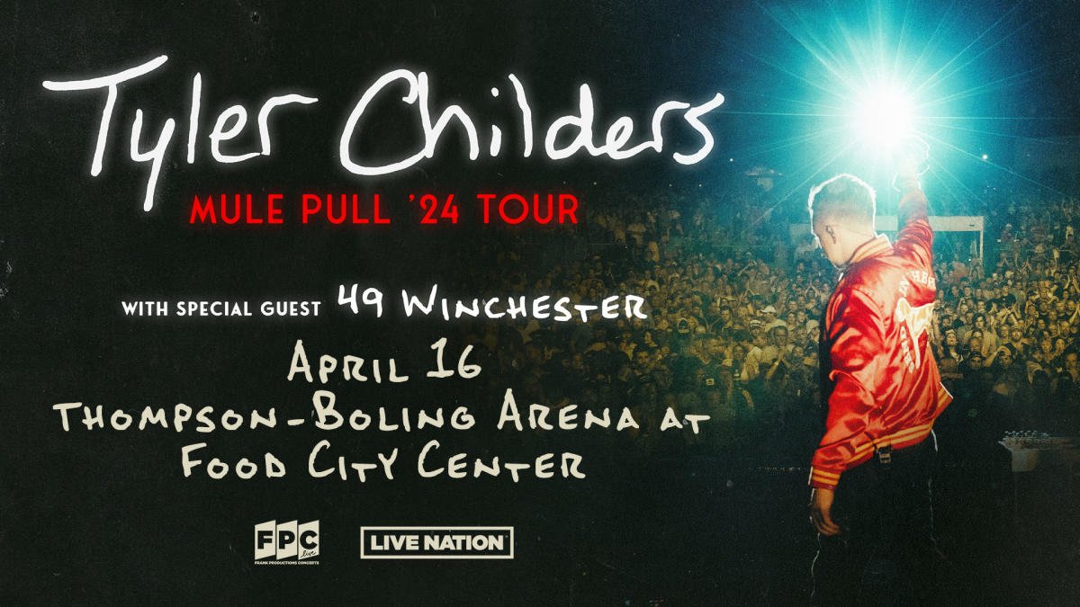 April 16, 2024
⭐ @TTChilders @49winchester 
⭐ 'Mule Pull '24 Tour'
⭐ Thompson-Boling Arena at @FoodCityCenter 
⭐ Knoxville, TN
foodcitycenter.com