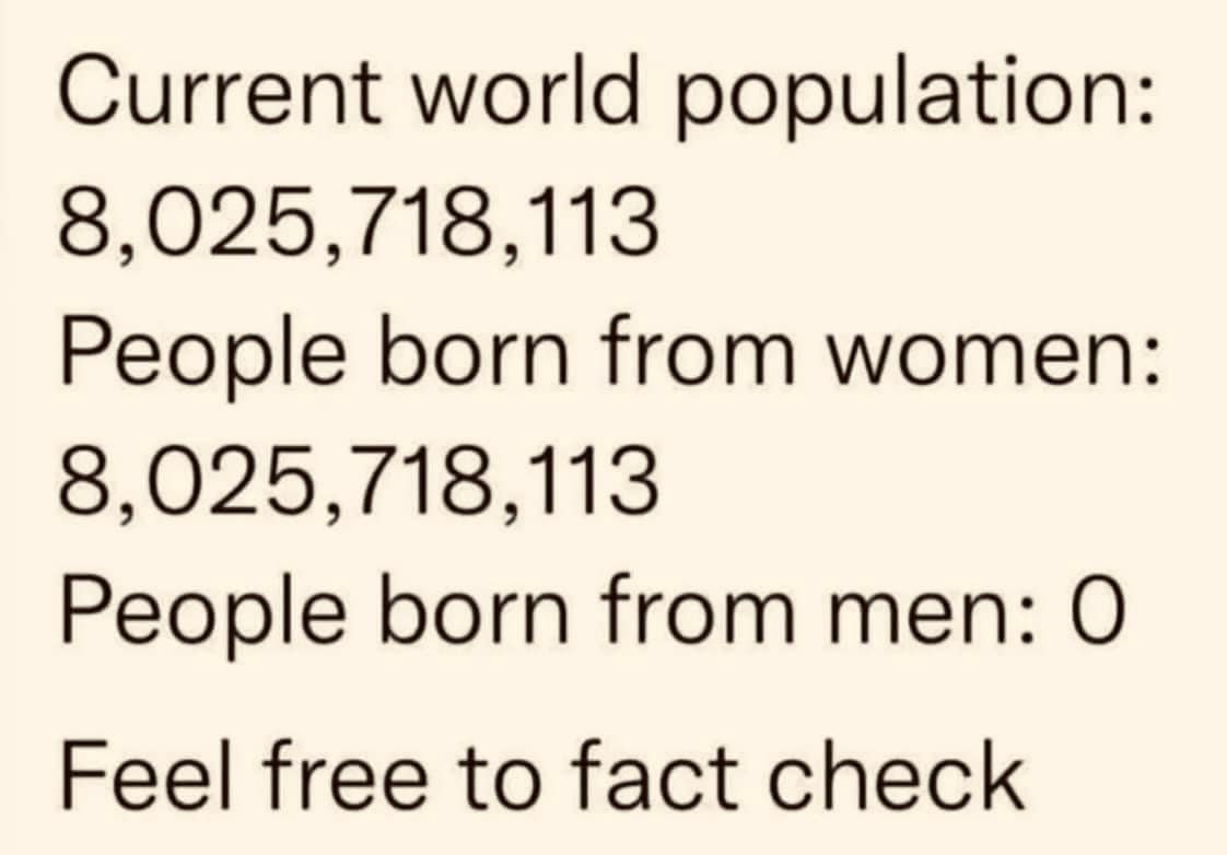 #Facts do be facting.  #WorldPopulation #TransDayOfVisibility