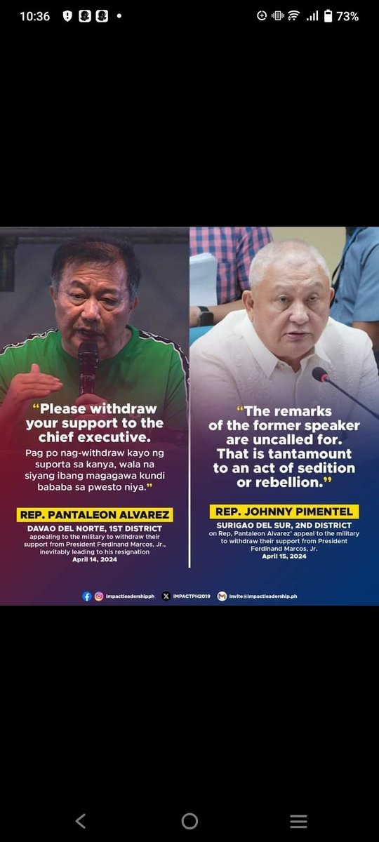 Ex-speaker Pantaleon Alvarez should be arrested for what he said.. Tama ba ako?