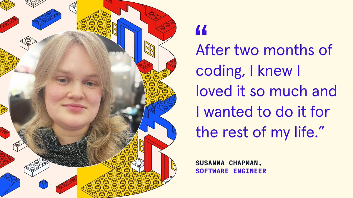 Meet Susanna Chapman, a Software Engineer with ADHD who #LearnedWithCodecademy to change careers in just four months. (Congrats, Susanna! 🎉) Here’s how she discovered a passion for coding — plus her learning tips for other devs who are neurodivergent. bit.ly/3JeTaCG