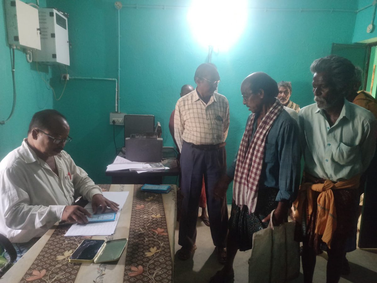 Disbursement of pension under MBPY in different GPs and ULBs of Balangir District.