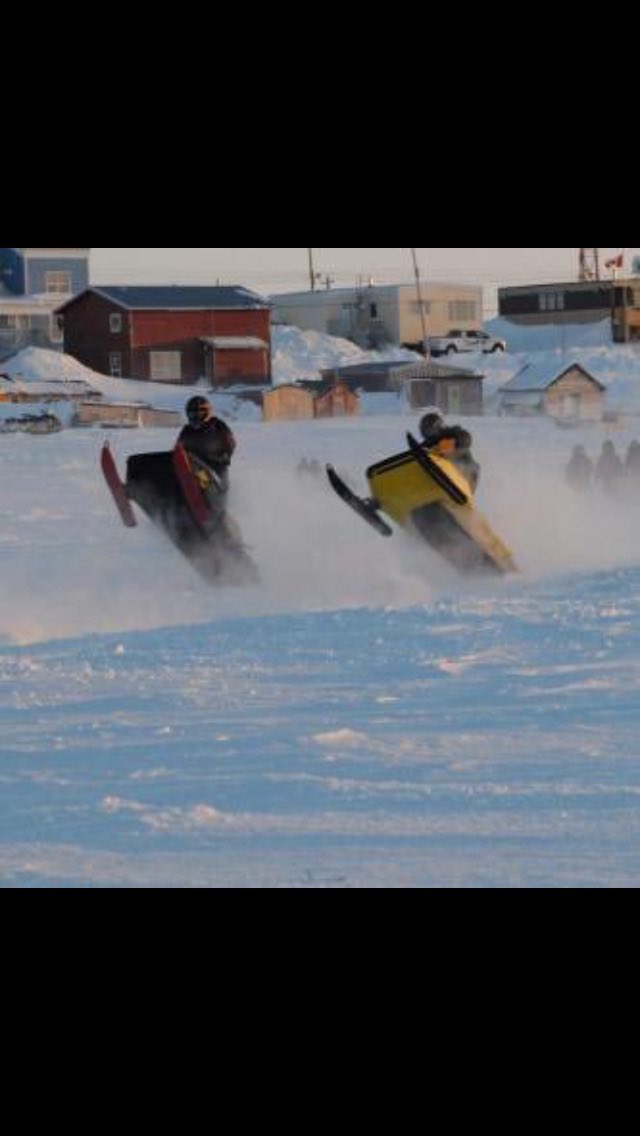 Annual Yamaha 250cc Bravo Race in couple weeks from now, man some guys can top up there Bravo like crazy, a lot of good racers here in Arviat