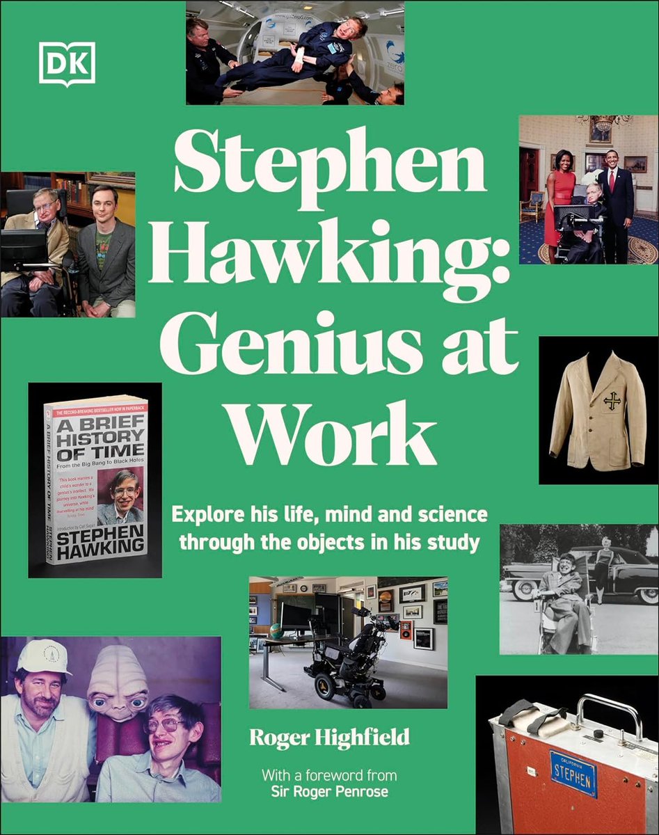 An interesting way to reveal Hawking's life and work, through the objects in his study. This book comes from @RogerHighfield who I'm sure I've been following since the beginning of this platform. Check out Stephen Hawking: Genius at Work amzn.to/435R55s