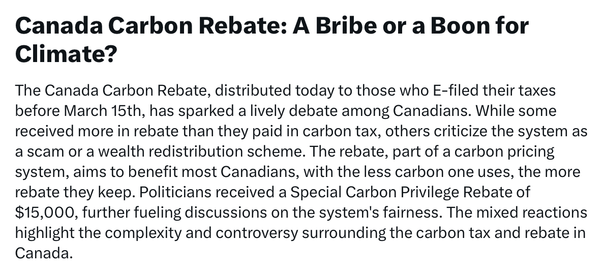 Are people actually debating this? Seriously? Carbon tax is a Ponzi scheme. The end.