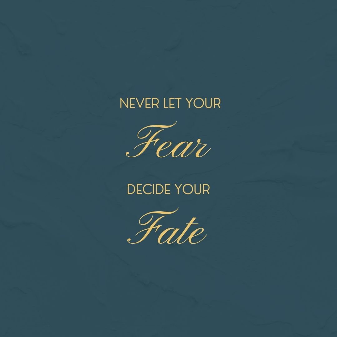 Each of us has fears, but don't let them shape your future. Learn to conquer what you're fearful of so you can determine your own destiny.  #FaceYourFears #ControlYourDestiny