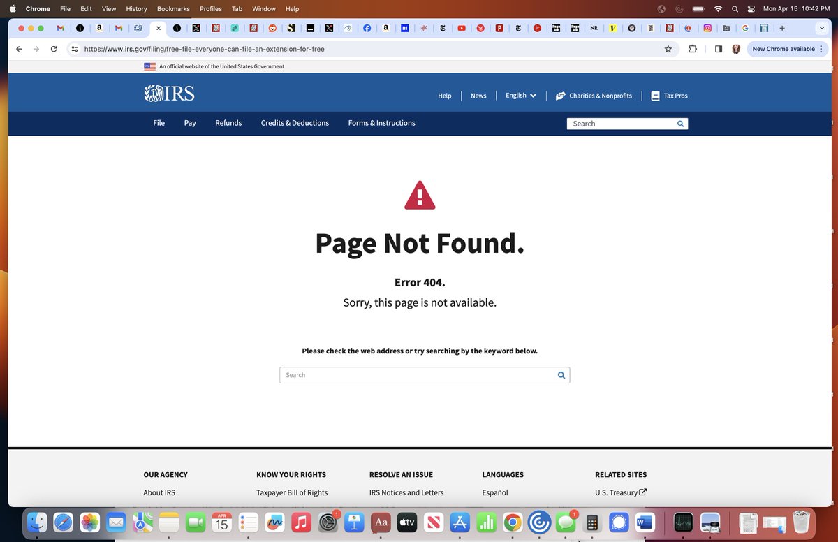 Trying to file an extension? Here's the page @IRSnews sends you to. Look forward to all my penalties thanks to the IRS's complete competence.