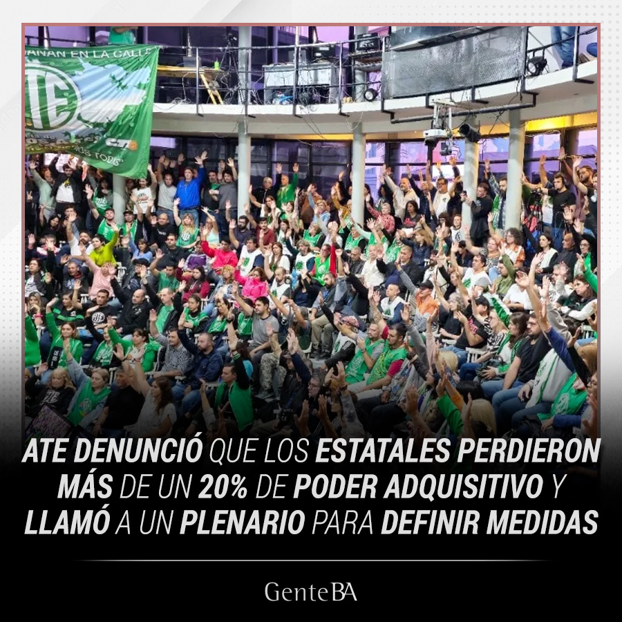 “En el sector público hemos perdido más poder de compra durante estos últimos 4 meses que en los 8 años anteriores. El recorte sobre salarios y jubilaciones es brutal”, señaló Rodolfo Aguiar desde Tucumán.

#ate #denuncia #estatales #salarios #milei #plenario #medidas