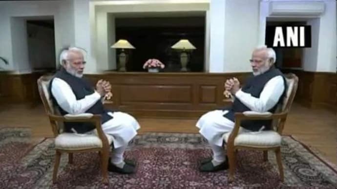 “PM Narendra Modi” interviewing “PM Narendra Damodar das Modi”