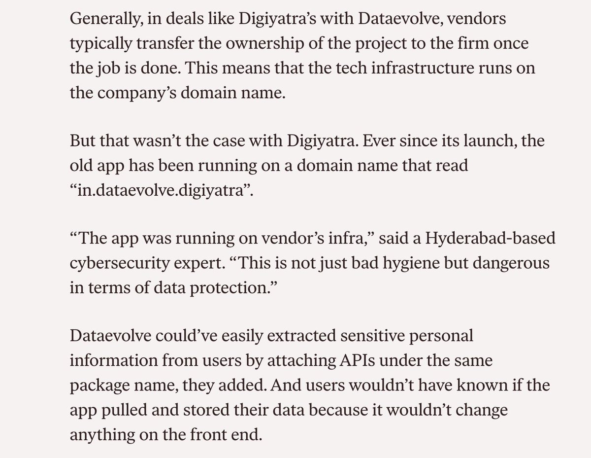 So this explains the new DigiYatra app and the abrupt and unplanned downtime on the first app. Yikes...