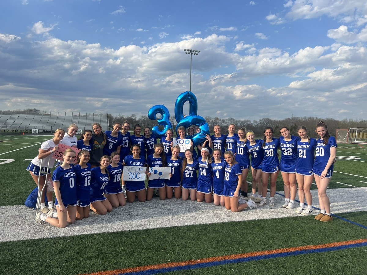 With her 8 saves today, Junior, Sofia Merten, recorded her 300th career save!!! Congrats Sofia on a great accomplishment and for continued  success the rest of the season!!!  #BleedBlue #ShorePride @ShoreAthletics @ShoreRegional @TheLinkNews @JSZ_Sports @BrianBobal @laurenknego