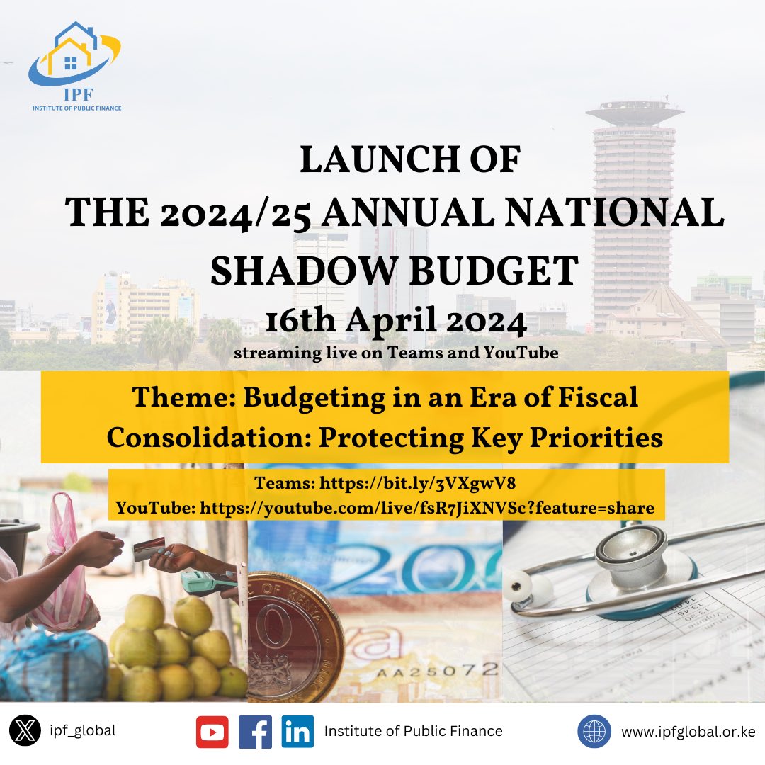 📢 Today is the big day! Join us for the launch of our Annual Shadow Budget by the Institute of Public Finance.

Register now to secure your spot: bit.ly/3VXgwV8

Streaming live on YouTube: youtube.com/live/fsR7JiXNV…