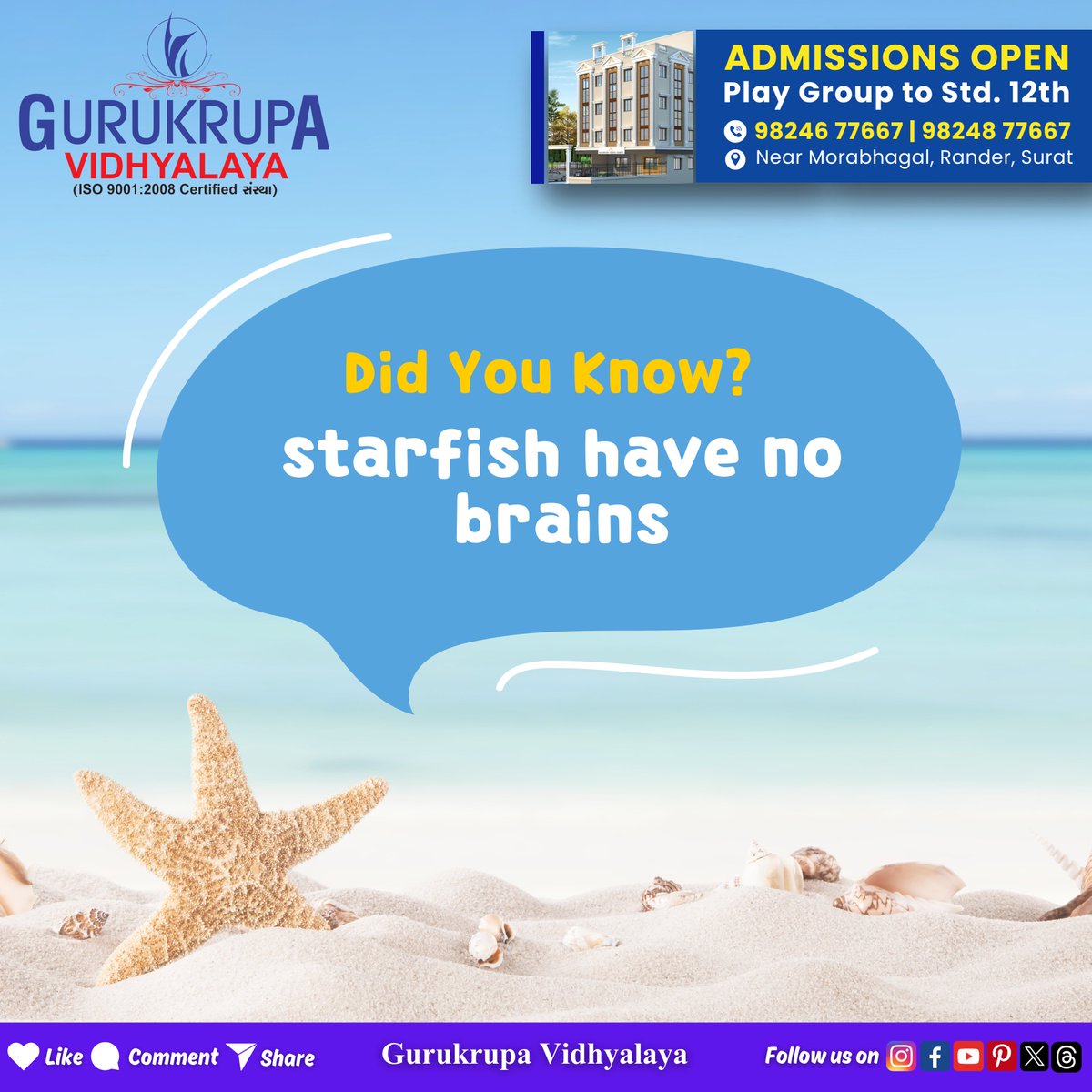 Welcome to Gurukrupa Vidhyalaya! Admissions open for a promising journey towards knowledge with our experienced faculty. Join us for a bright future today!

#schooladmissions2024 #Admissions2024 #suratcity #factsonly