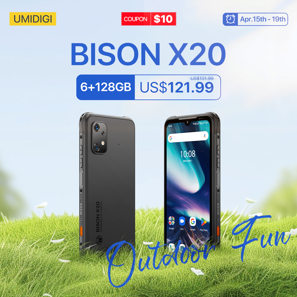 🌳🔥Crafted to endure water, dust, drops, and harsh climates, it's an ideal partner for outdoor adventurers and hardworking experts. #BISONX20 #UMIDIGI
Buy Now 🛒bit.ly/BuyBISONX20

📌Visit us at Asia World-Expo HongKong
📌Booth No. 5C10 (Hall 5) | April 18-21