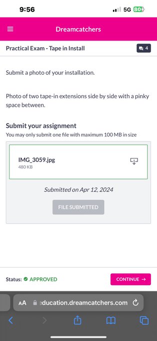 Woohoo I got approved on all 4 hair extension installations from Dreamcatchers - best bday gift ever