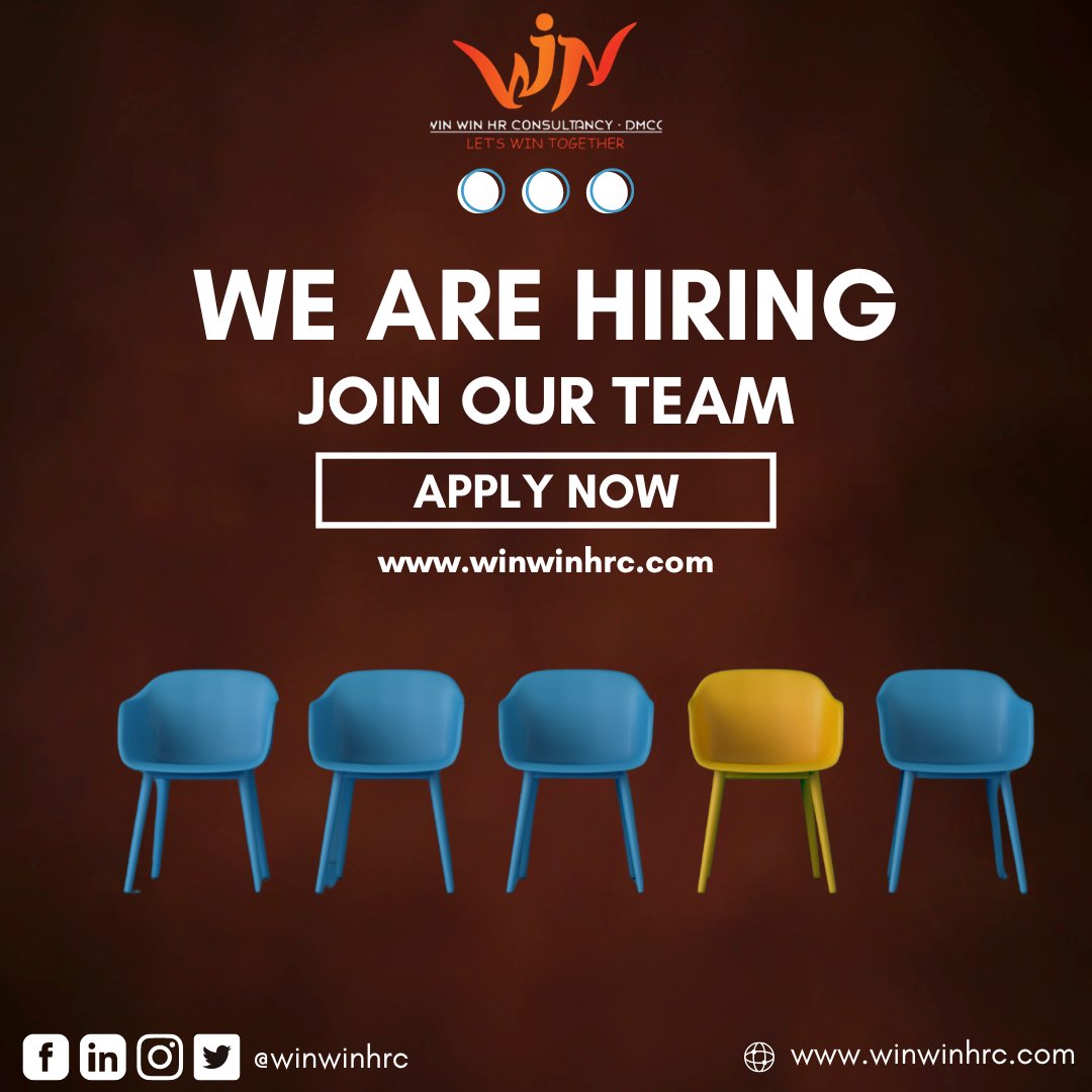 WinWinHRC's tweet photo. At #WinWinHRC, we understand the importance of finding the right #Talent for your organization. Trust us to recruit top-notch candidates for your business. #Dubai #Recruitment #Hiring #JobSearch #OutsourcePartner #recruitment #MiddleEast #worldvoiceday Saudi Arabia #Jobs Sharjah https://t.co/GzJy2SCwic