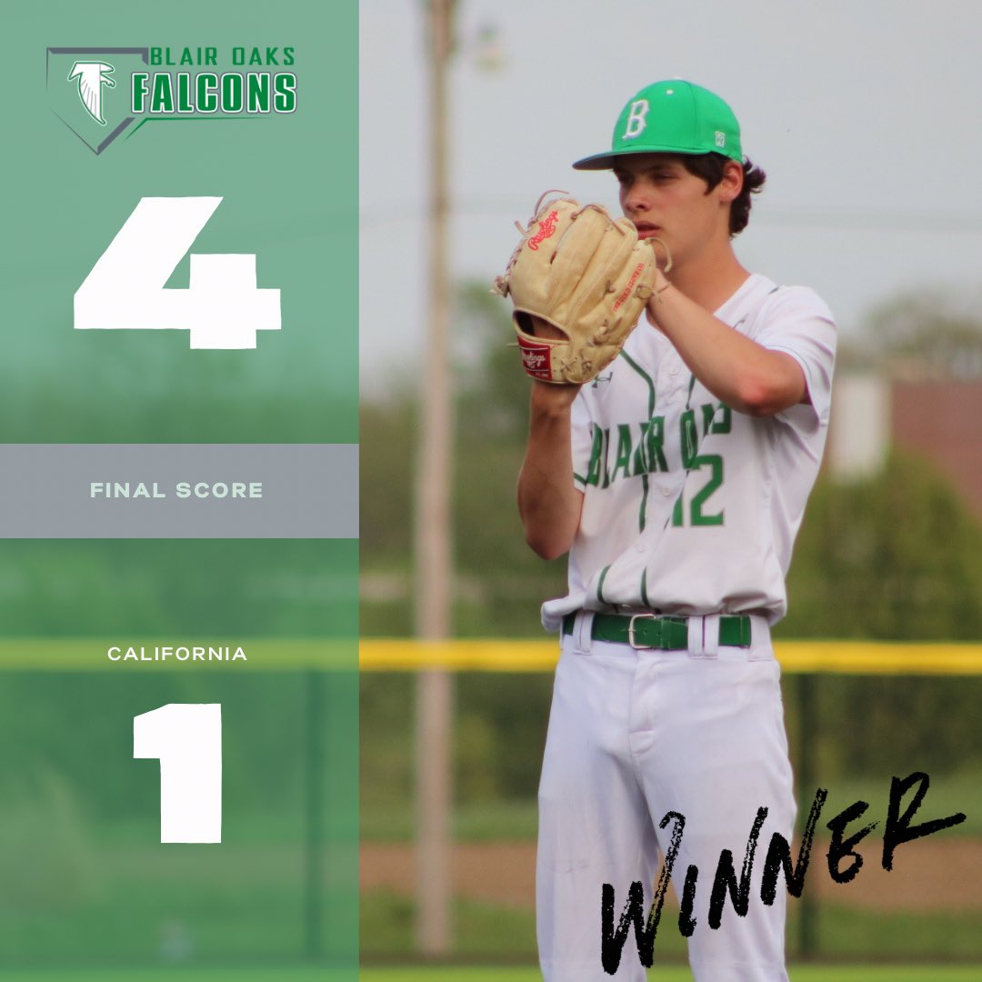 Varsity finally got to play a full game on the home turf tonight and it was a WIN! #shoutouts @cpick_12 - 7 innings, 7 Ks #WeAreBlairOaks #Itsourtime #OnTheTurf