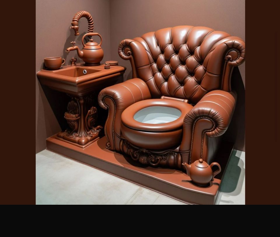 Behold... the leather throne! 🙄🚽 #ThingsRealtorsHopeNotToSee #nebraskarealty #teambober #NR2024