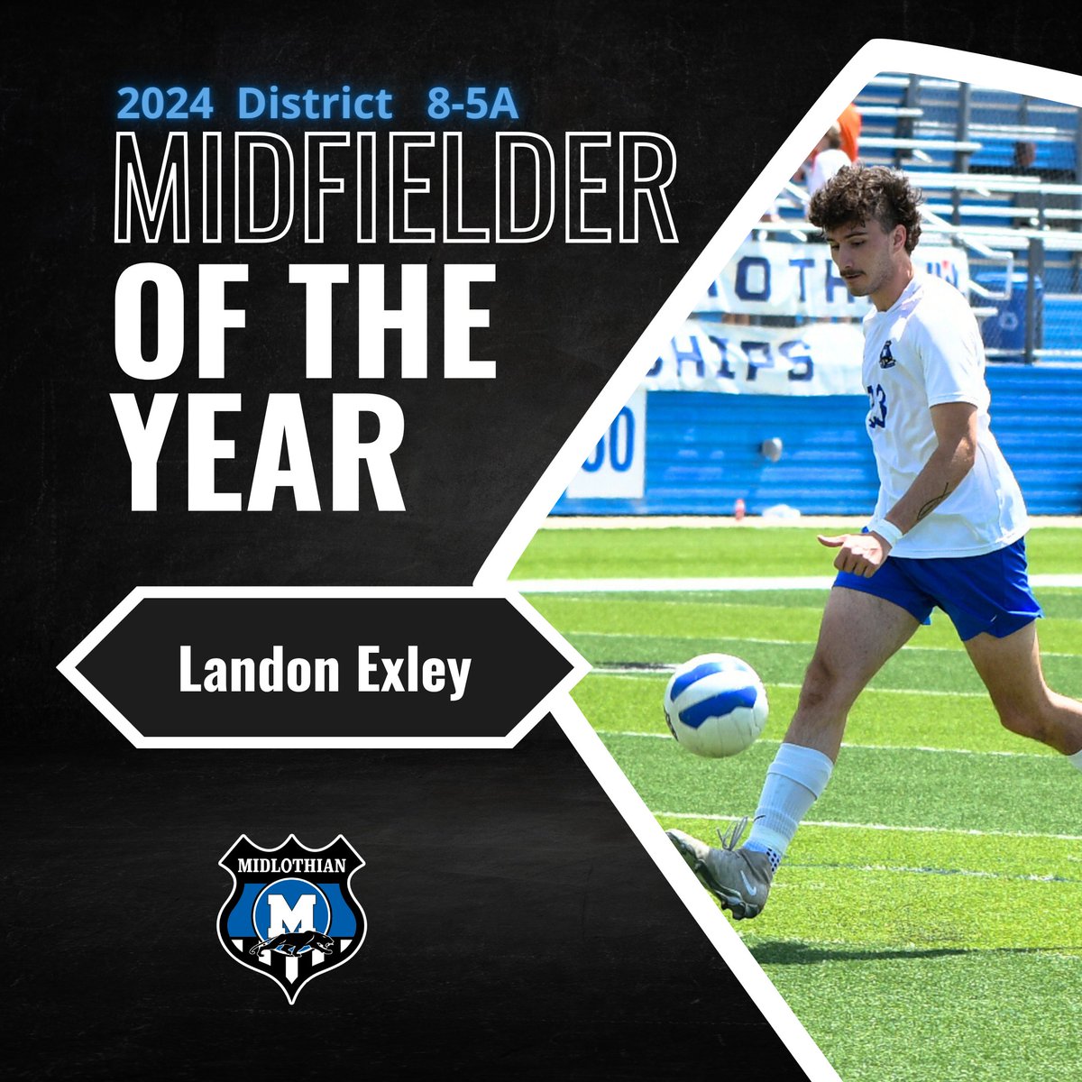 midlo_bsoccer's tweet image. Congratulations to Landon Exley for being District 8-5A Midfielder of the Year! #MISDProud #Pantherpride
@tascosoccer @Gosset41 @GMsportsmedia1 @ExleyLandon
