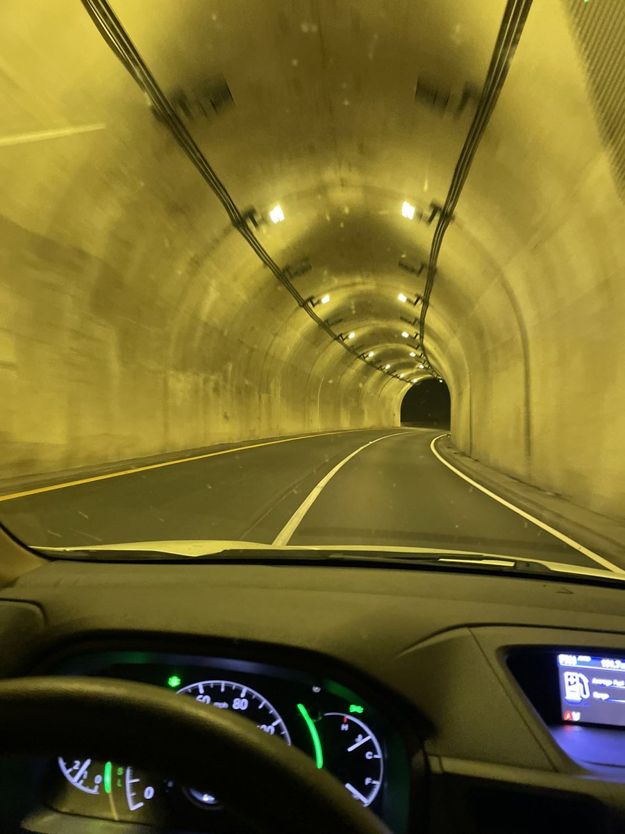 Back home from doing jury duty in NC. This was me driving through a tunnel in the Great Smokey Mountains. I love tunnels!