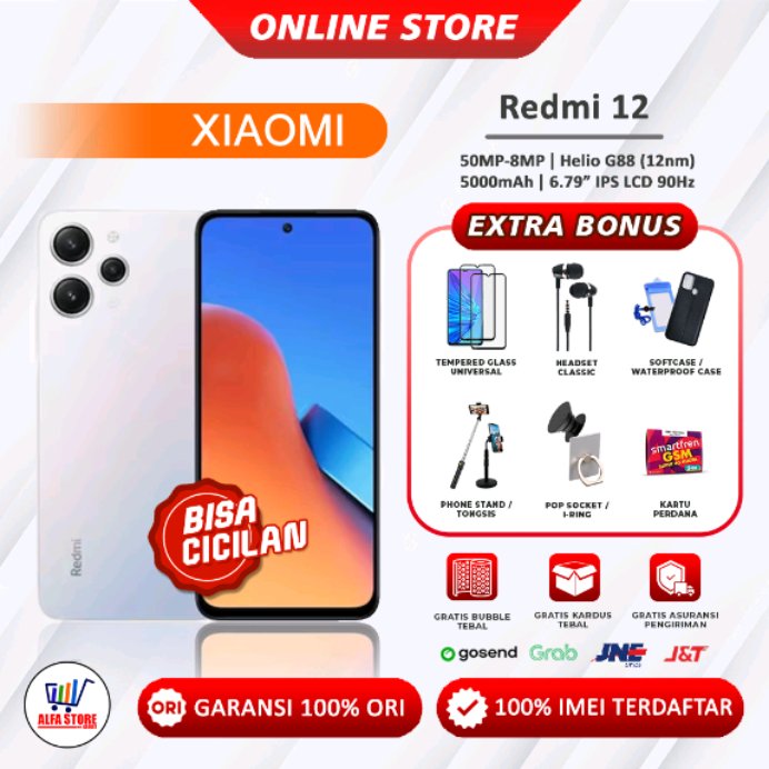 Xiaomi Redmi 12 RAM 8/128GB RAM 8/256GB redmi 12C RAM 3/32GB - 4/64GB - 4/128GB Garansi Resmi cuma Rp1.699.000.

shope.ee/5plUiMAeJt