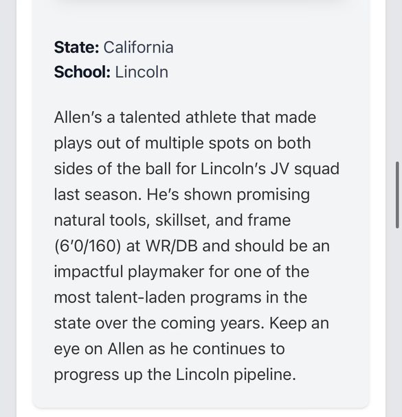 thank you @PrepRedzoneCA for the write up @JsonCarter @THEHIVEFB