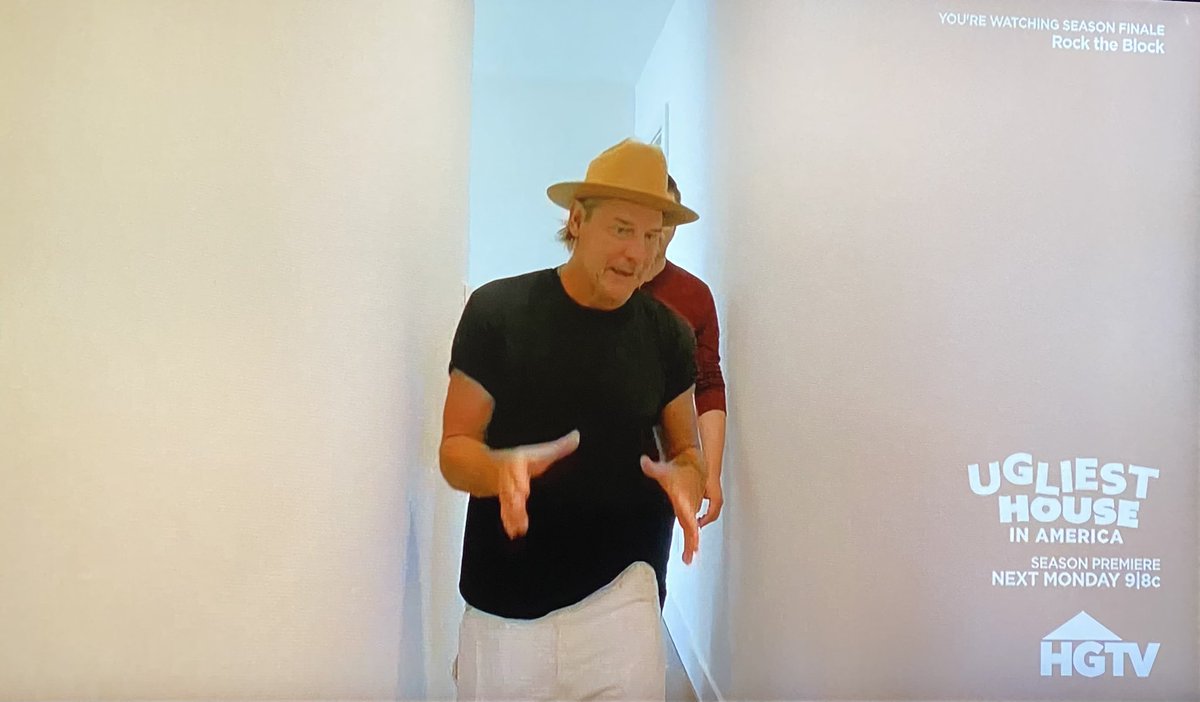 pusher17's tweet photo. I’m no home design or construction expert, but if you’re building a $2 million house, I’d hope it had a wider hallway than this. @hgtv #rocktheblock https://t.co/gRZtg4Xvbs
