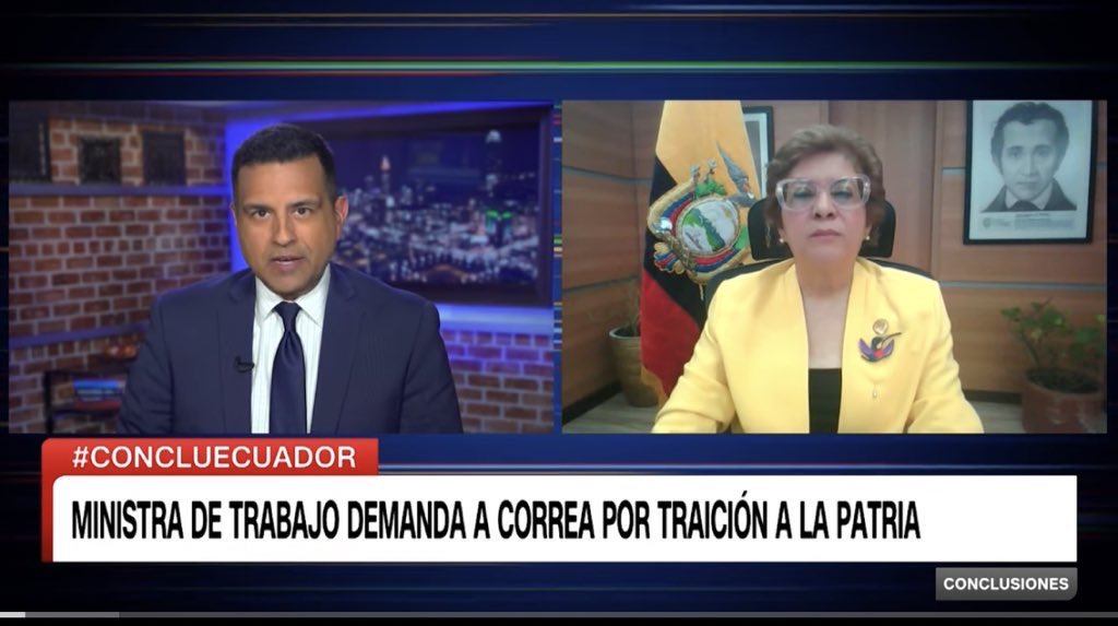 🔴 AHORA: 🧵 Ivonne Nuñez, ministra de Trabajo que demandó por traición a la Patria a Rafael Correa, habla con @RafaelRomoCNN en @CNNEE: “Yo me vi en la necesidad como ciudadana de decirle a la Fiscalía que investigue toda la conmoción nacional que han generado las denuncias…