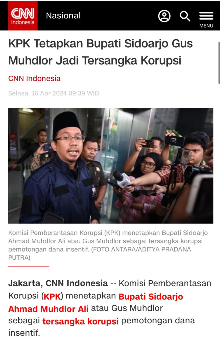 yudiharahap46's tweet photo. Terlalu lama kerjanya KPK, seharusnya  demi kepastian hukum ketika pas OTT ya tetapin jadi tersangka walau saat itu tidak berhasil ditangkap saat OTT di Sidoarjo https://t.co/bVs6x5S74s