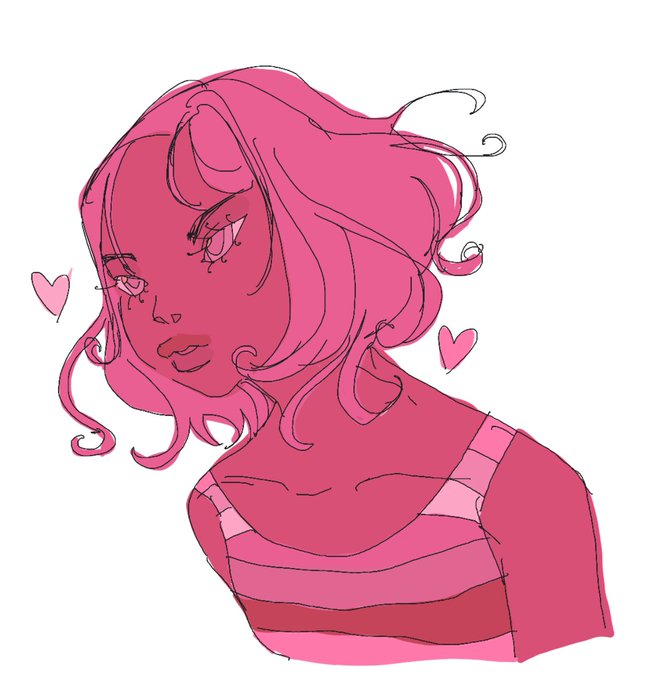 「pink theme short hair」 illustration images(Latest)