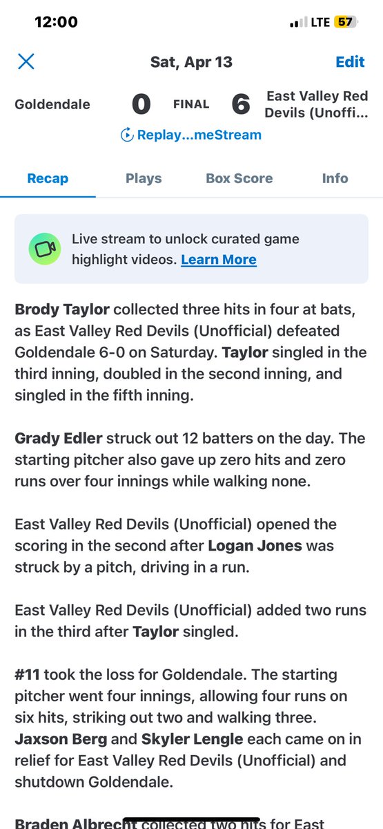 BrodyT_'s tweet image. GreatGame on Saturday, went 3-4 with 3 RBI’s #uncommited @BaseballNW @PNW_Uncommitted @PBR_Uncommitted @BUncommitted