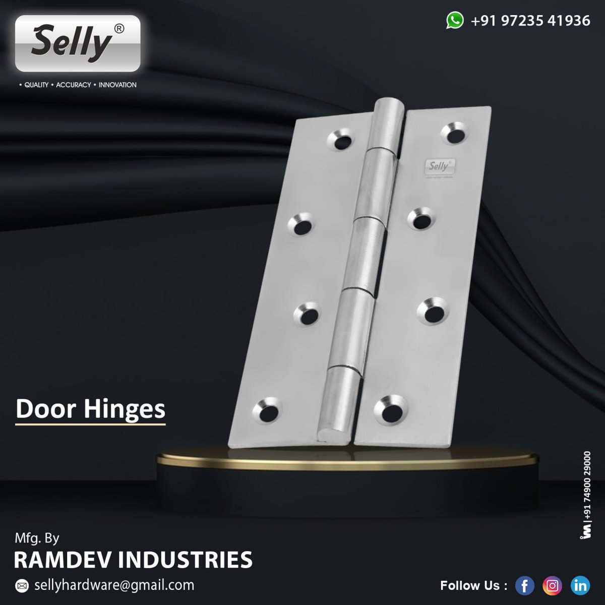 ibais_hardware's tweet photo. RAMDEV INDUSTRIES (RAJKOT)
For enquiry via WhatsApp click:
https://t.co/gfDXXKOwkq
Mr.Rineshbhai Patel - 97235 41936
#hinges #doorstopper #doormagnet #towelrod #towelrack #glassdoorhandle #hardwarefitting #hardwareproduct #hardwareaccessories #hardwaredesign
.
@ibais_hardware https://t.co/CsAZDGzmAZ