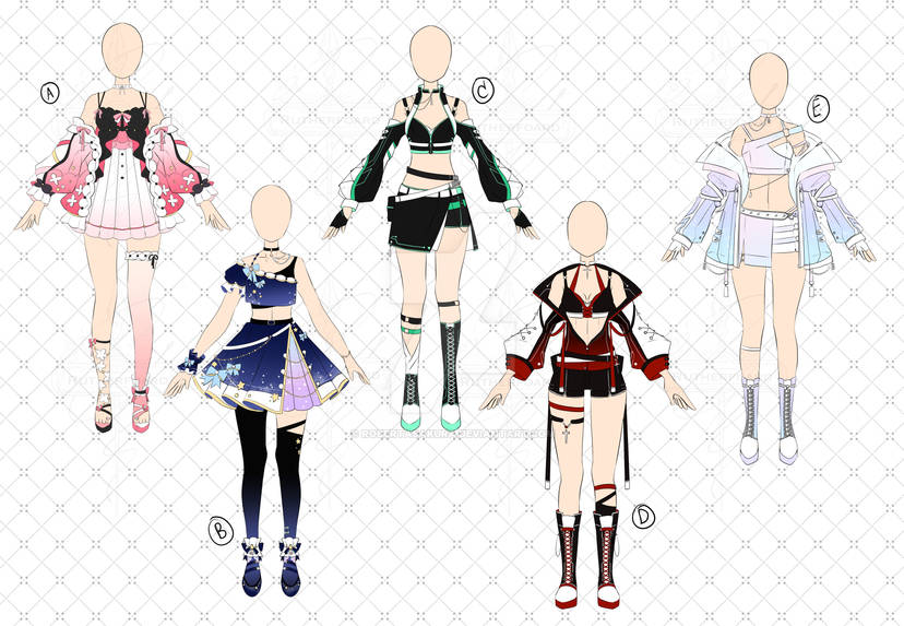 New Adopts on DA!
[OPEN5/5] Random set A outfit adopts [Auction]

more info: deviantart.com/robertasakura/…

#commissionTH #commissionsopen #Commission #VTuberAssets #VtuberSupport #vtubercommission #vtubercommissions #adoptables #outfitdesignforsell