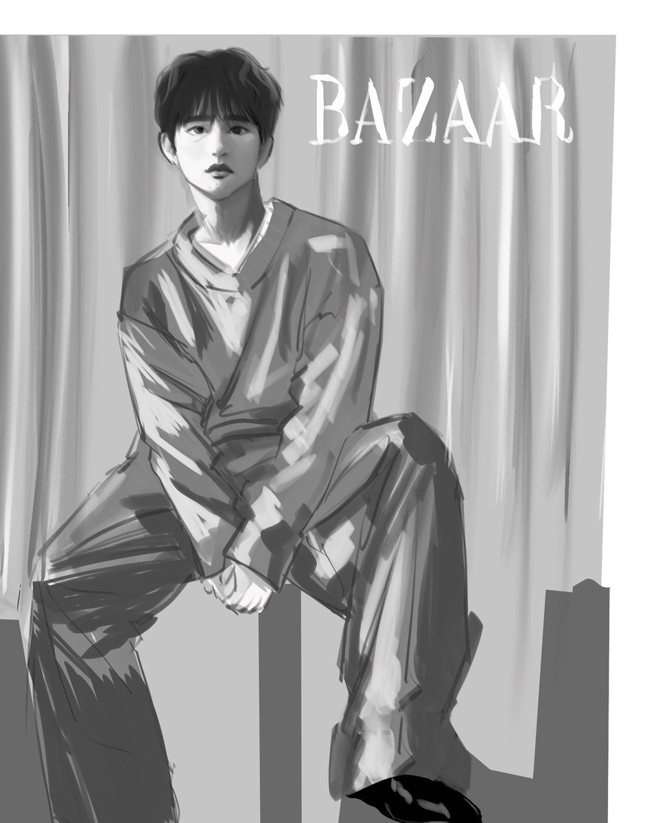 Very loose sketching #도경수 #DO #BAZAAR