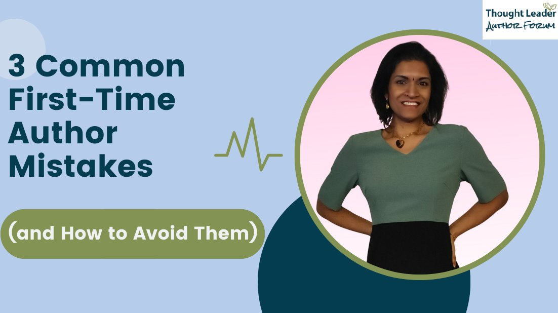 Discover and avoid the 3 common mistakes first-time authors make! 📚 Join us tomorrow at 12pm (UK time) for a 45-min deep dive at the Thought Leader Author Forum. Limited spots available! ⏰ Secure your place: rfr.bz/tl6uues #bookpublishing #thoughtleadership #author