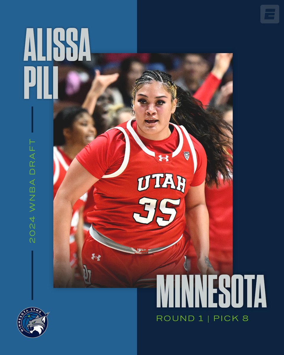 Alissa Pili, the sister of Dolphins DT Brandon Pili, has been drafted 8th overall to the Minnesota Lynx in the WNBA. Congratulations to Brandon and the Pili family🫶🏼