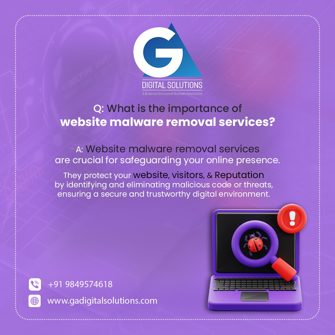 Protect your online assets with GA Digital's Website Malware Removal Services! Don't let cyber threats compromise your online presence – partner with GA Digital today!
#gadigitalsolutions #websitedevelopment #MalwareRemoval #WebsiteSecurity #WebsiteProtection #RemoveMalware