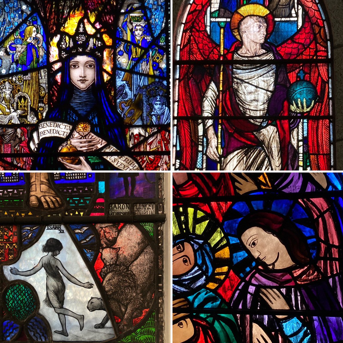 Day One of the @stainedglassmus Dublin Study Tour - stained glass by Harry Clarke, Wilhelmina Geddes, Michael Healy, Evie Hone and others. Expert guides. Looking forward to Day Two! #StainedGlass
